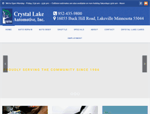 Tablet Screenshot of crystallakeautomotive.com